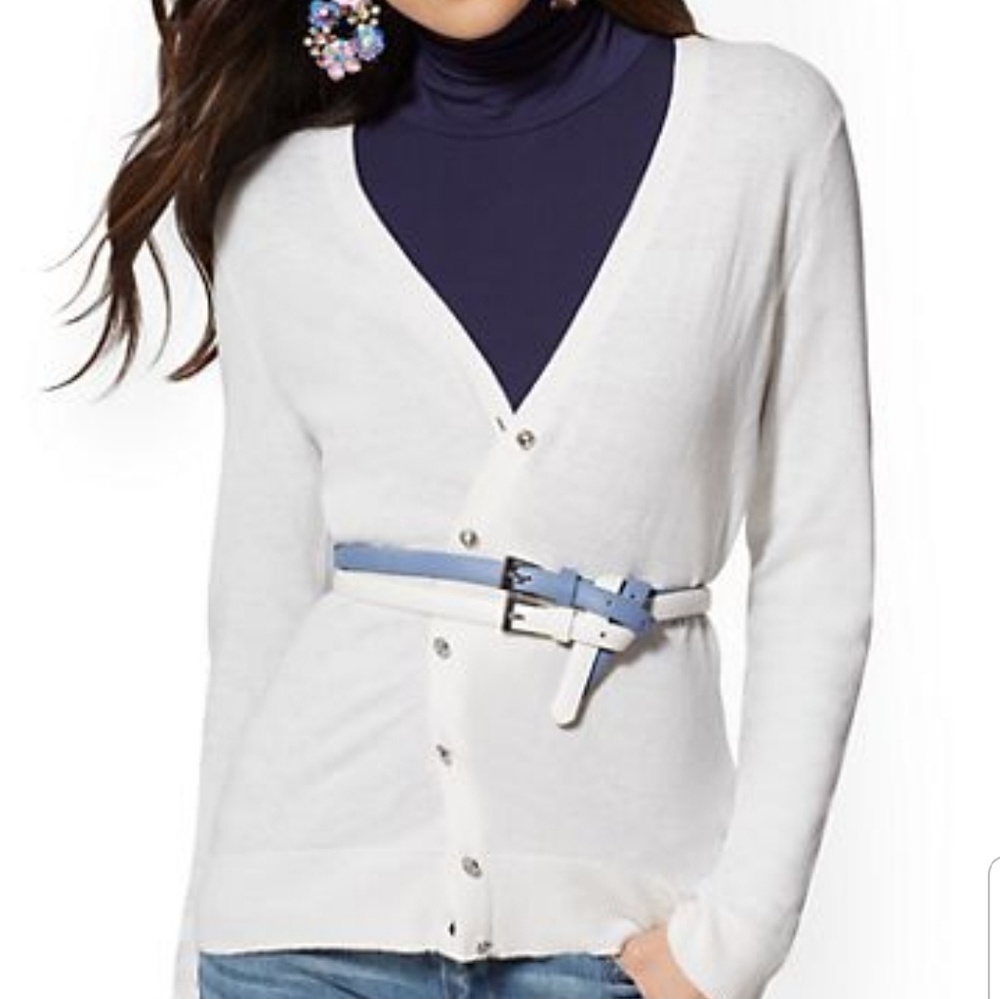 NWT New York & Co Jeweled Vneck Cardigan